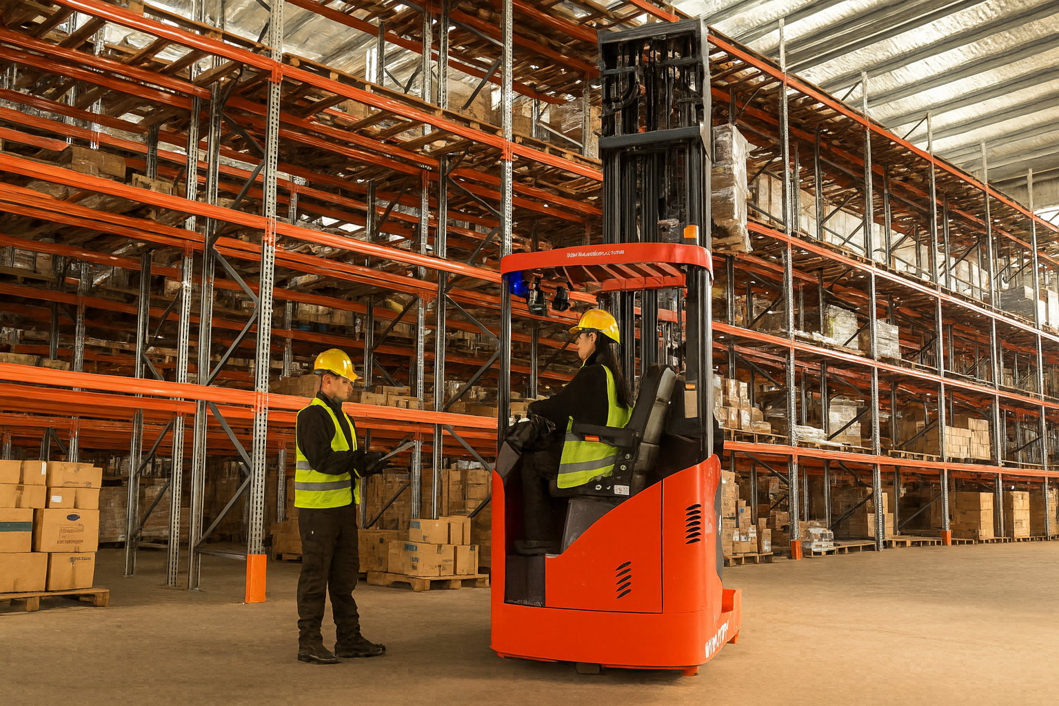 Autoelevadores Heli en un depósito